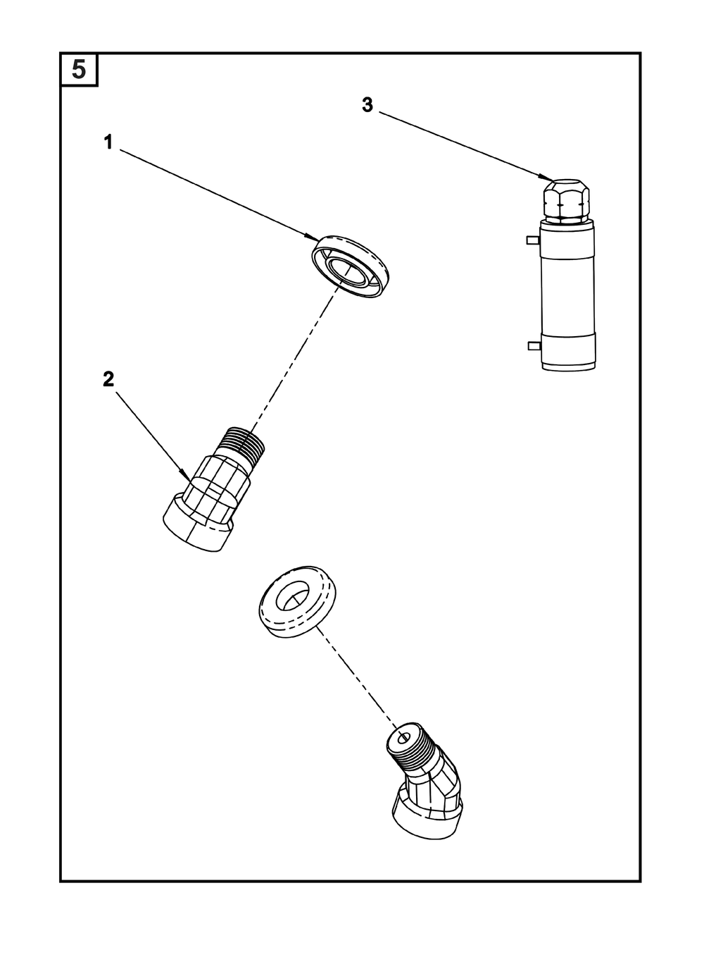 Engine Group - Coolant Fittings Diagram and Parts List for 076830-04  Briggs and Stratton Generator
